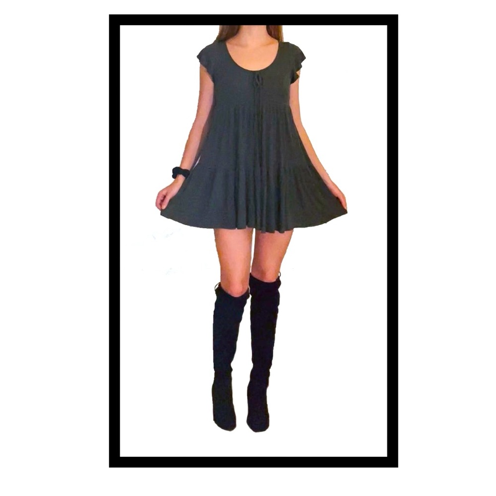 Ribbed See You Monday Tiered Dress